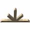 Ekena Millwork Saratoga Rough Sawn Timber Gable Bracket, Douglas Fir, 72"W x 42"H x 6"D x 6"F, 14/12 Pitch GBW072X42X0606SAR00RDF - alternate 2